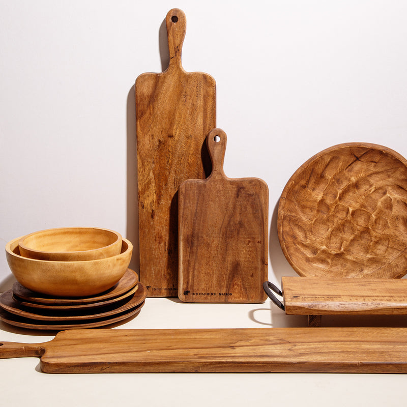 Set of 4 14" Hudson Wood Plates