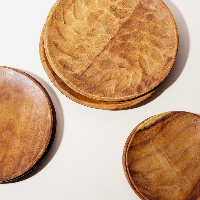 Set of 4 14" Hudson Wood Plates