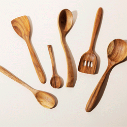 Set of 6 Essential Wood Spoons